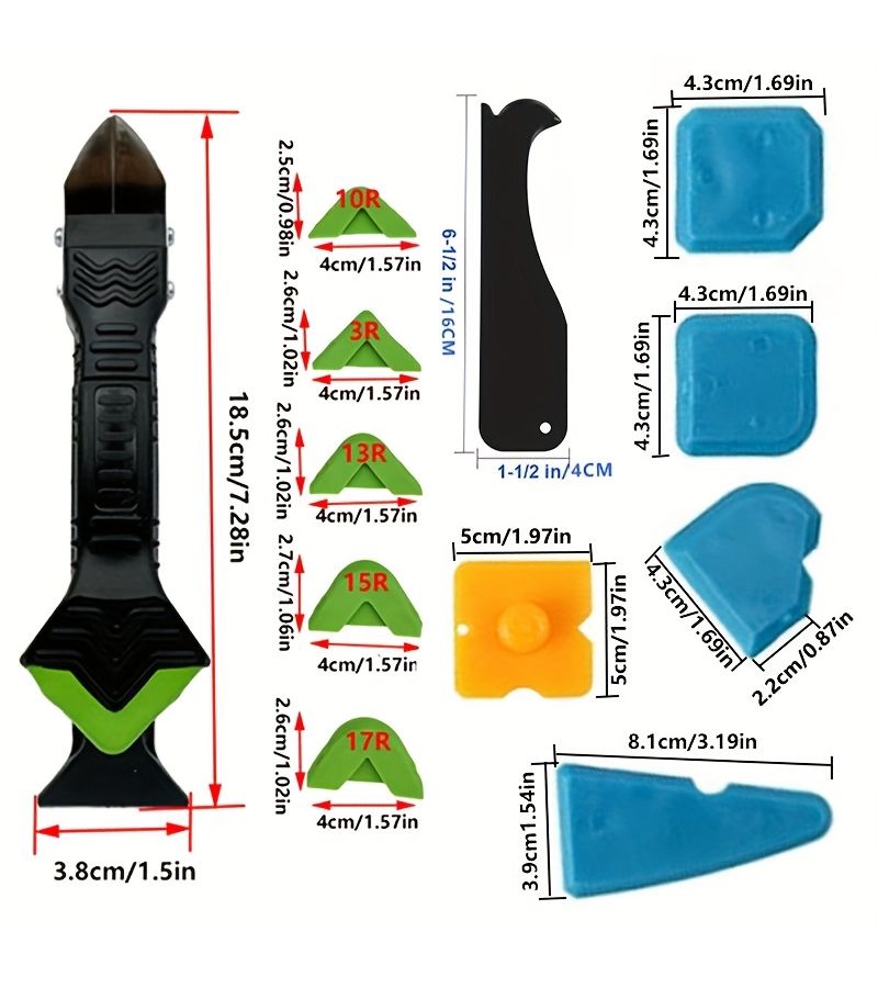 12 Piece Sealant Filling Tool Kit 5 In 1 For Narrow Areas Cleaning - Image 3