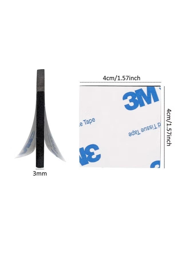 3M Double Sided Tape Heavy Duty, 100pcs of Strong Pads, Super and Extra Sticky Adhesive Tape Include Square, Round Shape Waterproof for Walls Picture, Home, Office, Car - Image 2