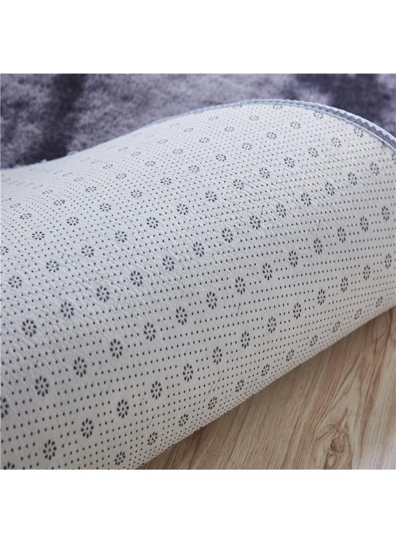 Bluejw - 1-Piece Bedroom Carpet Oval Dark Grey 160 CM - Image 1