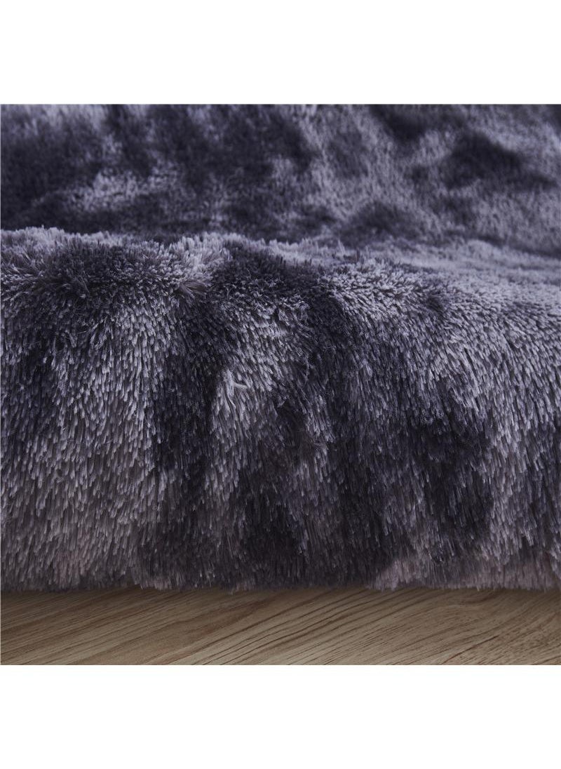 Bluejw - 1-Piece Bedroom Carpet Oval Dark Grey 160 CM - Image 1