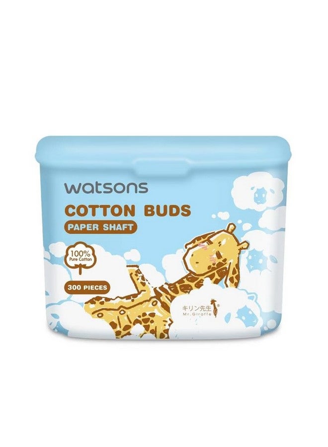 Watsons Watsons Paper Shaft Cotton Buds, 300 Pieces, 76mm Length, Mr. Giraffe - Image 2