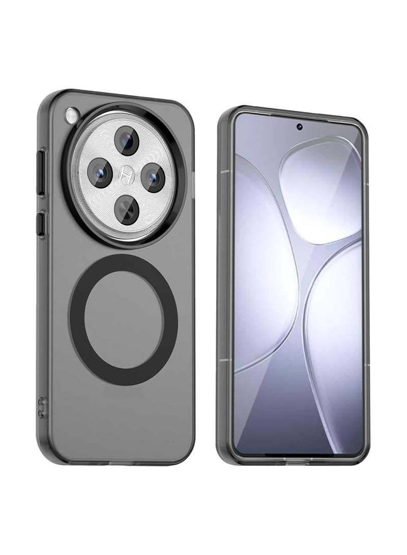 general OPPO Find X8 Pro Protective Case, Compatible with MagSafe, Soft TPU + PC Hybrid Protective Case, Shock-Resistant Semi-Transparent Matte Back Scratch-Resistant Protective Case