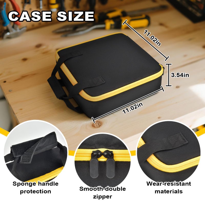SAIKA Case for DEWALT 20V MAX XR 1/4 Inch Cordless Impact Driver DCF845B DCF870B DCF809B DCF787 DCF860, Screwdriver Tools Storage for Battery, Charger and Bits (Bag Only) - Image 5