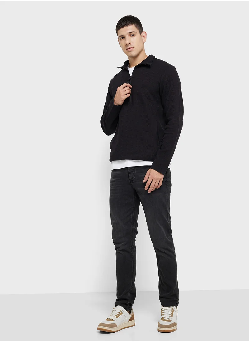 JACK & JONES Half Zip Knitted Sweater