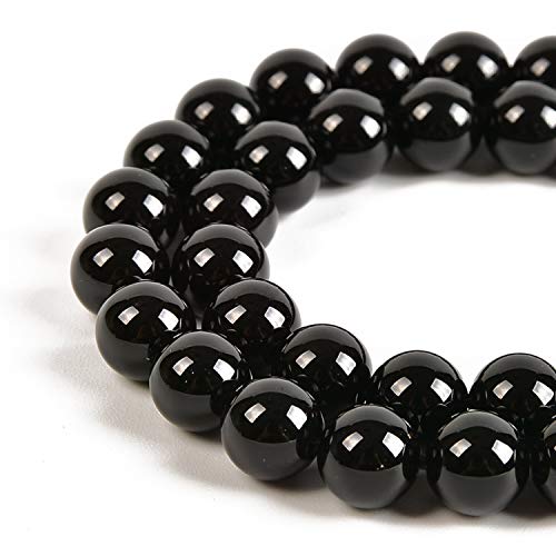 Nancybeads 45pcs 8mm Natural Black Onyx Gemstone Round Spacer Loose Stone Beads for Jewelry Making 155 1 Strand Black Onyx 8mm 45Beads