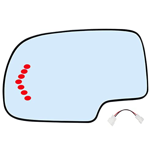 SKARUMMER Driver Left Side Heated Mirror Glass Replacement for Chevy Chevrolet Silverado Avalanche Suburban Tahoe GMC Sierra Yukon Cadillac Escalade Exterior Side Power Heated Signal Mirror 88944391 - Image 1
