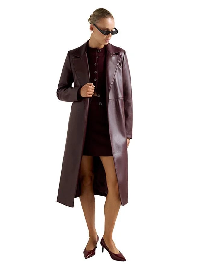 Forever New Gabbi Vegan Leather Trench