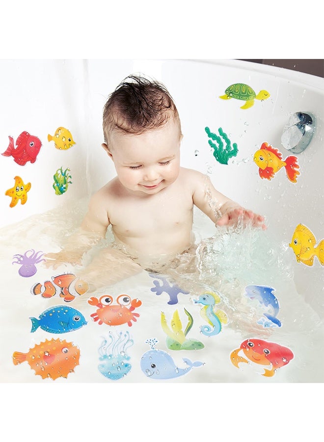 Quantum 20 PCS Non Slip Bathtub Stickers, Large Anti-Slip Cute Sea Creature Stickers, Anti Slip Safety Shower Grip Stickers for Kids Bath Tub and Slippery Shower Floor - Image 4