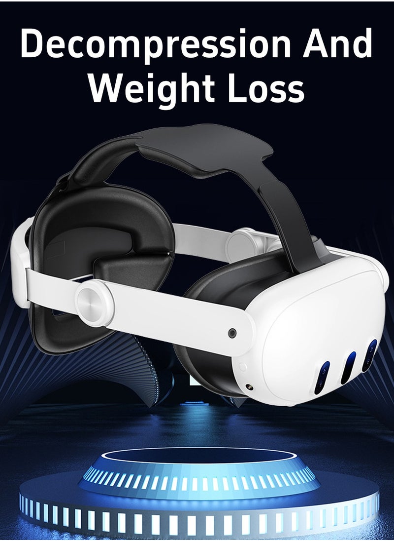 LEOKOR Head Strap Suitable for Meta Quest 3 Accessories,Comfort Adjustable Elite Strap Replacement Reduce Pressure,for Soft Cushion VR Headset Accessories,For Longer immersion in Virtual Reality Video Games  - Image 3