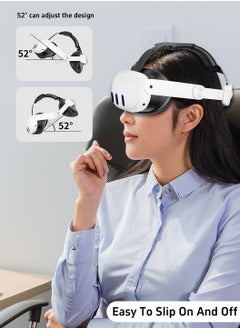 LEOKOR Head Strap Suitable for Meta Quest 3 Accessories,Comfort Adjustable Elite Strap Replacement Reduce Pressure,for Soft Cushion VR Headset Accessories,For Longer immersion in Virtual Reality Video Games  - Image 4