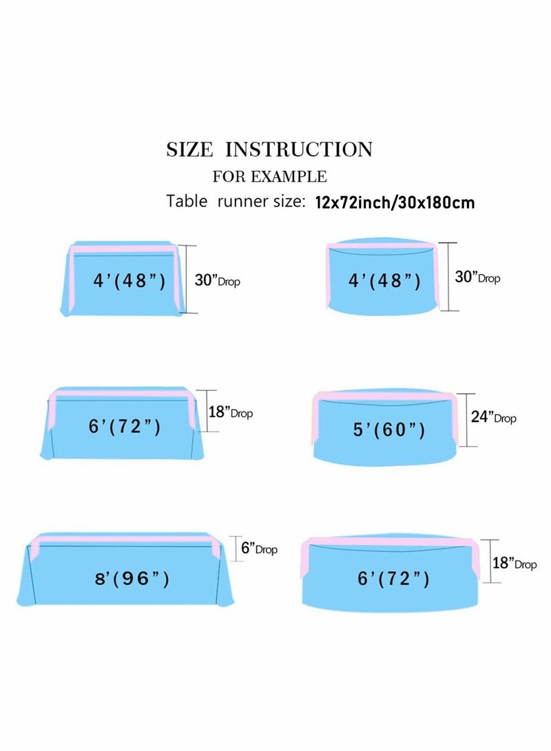 Excefore Sequin Table Runner Glitter Fabric Table Linens Decorations for Holiday Wedding Birthday Outdoor Party Decor 12x72 inch - Image 5