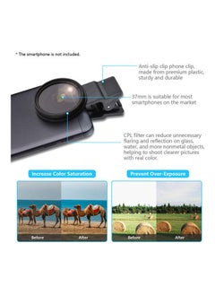 NIBEMINENT Professional Smartphone CPL Filter Set 37mm 37meter Black  - Image 2