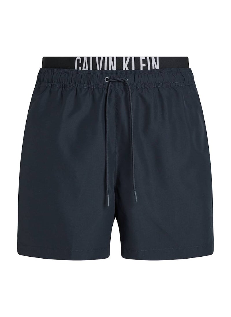 Calvin Klein Jeans Men's Double Waistband Swim Shorts - Intense Power - Polyester, Blue  - Image 2