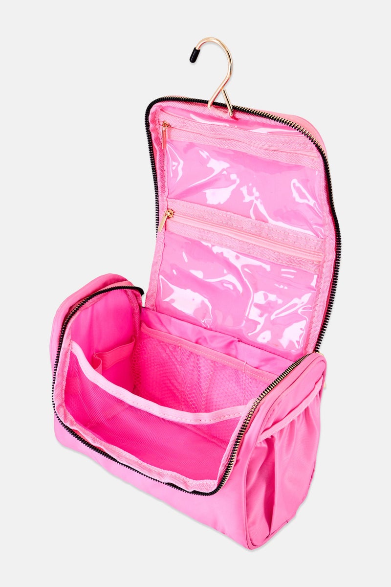 Kensie Hanging Toiletry Bag, Pink - Image 3