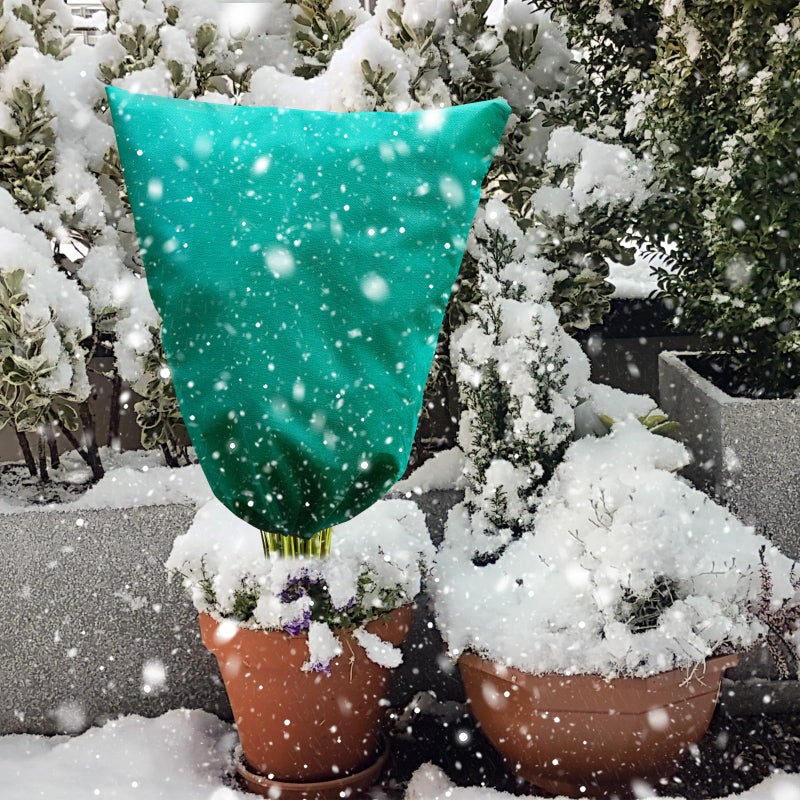 Insoma 2 Packs 2.2 oz/ydÂ² Plant Covers Freeze Protection 47.7" W X 71.7" H, Outdoor Plants Frost Protection Covers with Zipper & Drawstring, Frost Blankets for Tree in Winter - Image 2