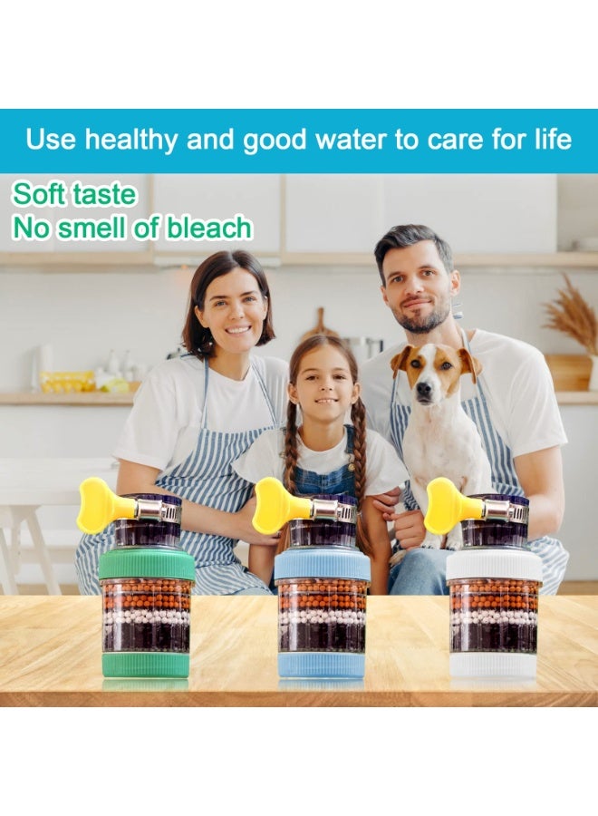 HPMY 4 Packs Faucet Filter, Universal 360° Rotating Sink Strainer Faucet Filter, Faucet Water Filter, Activated Carbon Filtration Technology, Can Effectively Remove Chlorine, Fluoride, Heavy Metals and Hard Water, Very Suitable for Use in Home Kitchens and Bathrooms - Image 4