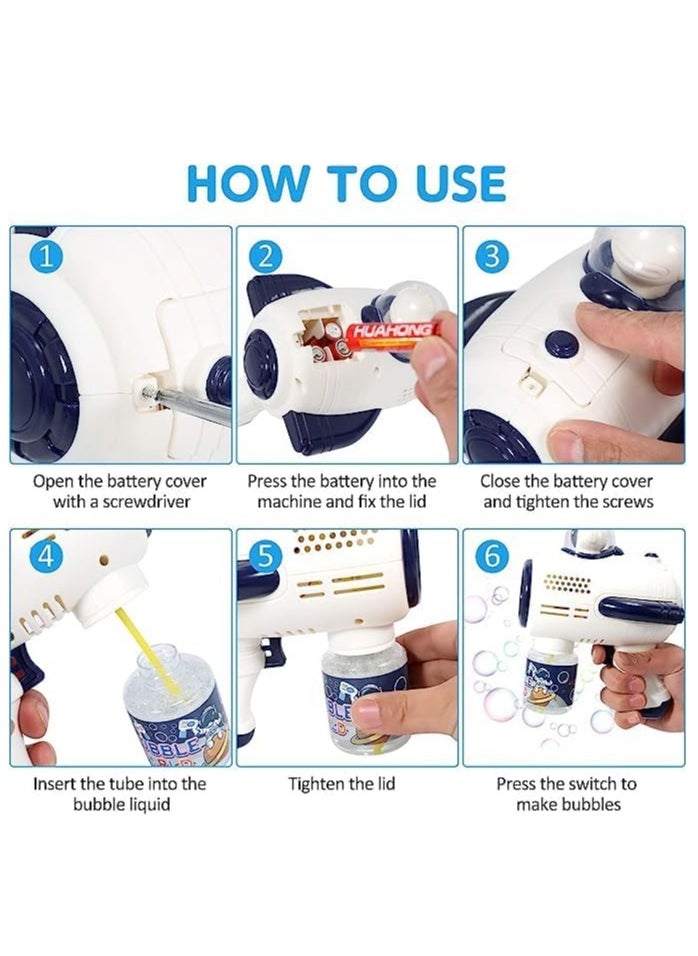 ARCOON Rocket Bubble for Kids with Lights Bags Bubble,Bubble Machine,Give Your Children Extraordinary Surprise. Instead of an inconvenient Battery, The Familiar 4 AA Batteries