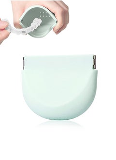 Silicone Denture Case, Portable Aligner with Vent Holes, Soft Upgraded Retainer Case (Green)