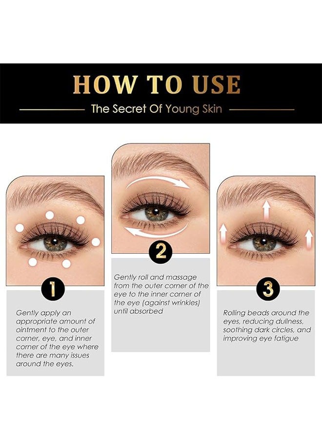 Generic Rollerball Castor Eye Oil, Under Eye Rollerball for Reducing Wrinkles, Puffiness, Eye Bags, Dark Circles, for All Skin Stpy  - Image 5