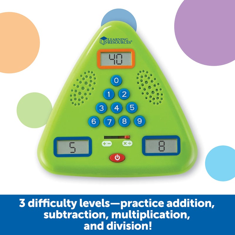 Learning Resources Learning Resources Minute Math Electronic Flash Card, Homeschool, Early Algebra Skills, 3 Difficulty Levels, Ages 6+ - Image 3