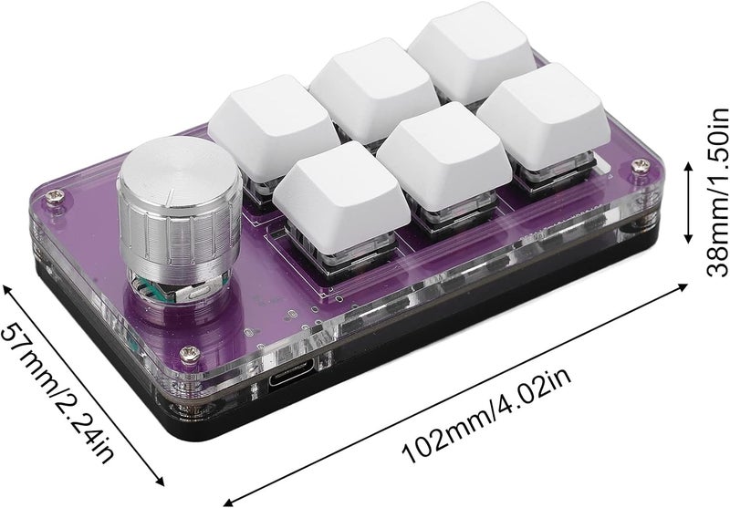 comfrt Multifunctional Keypad Shortcut Mini Mechanical Keyboard, One Handed Mechanical Keyboard Multifunction Mini Gaming Keypad Shortcut Programmable Keyboard with Knob - Image 4