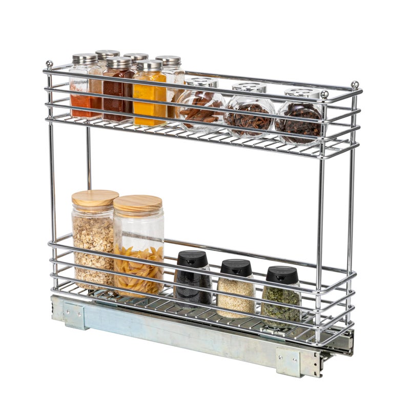 Household Essentials Household Essentials Chrome 2Tier Sliding Cabinet Organizer 5 