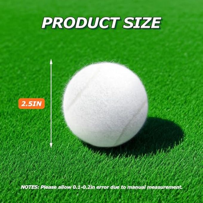 Bac-kitchen Tennis Balls, 6 Pack High Elasticity Practice Tennis Balls With Mesh Bag, Ideal For Beginner, Exercise Playing Balls For Pet Dog (White) - Image 2