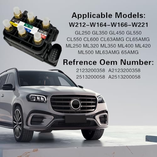 HOAVEED Air Suspension Valve Block Compatible with Mercedes Benz W164 W166 W221 CL550 CL600 GLE350 GLE400 GLS450 GLS550 GL320 GL350 S350 S500 CLS400 CLS550 ML250 ML320, Replaces 2123200358 - Image 4