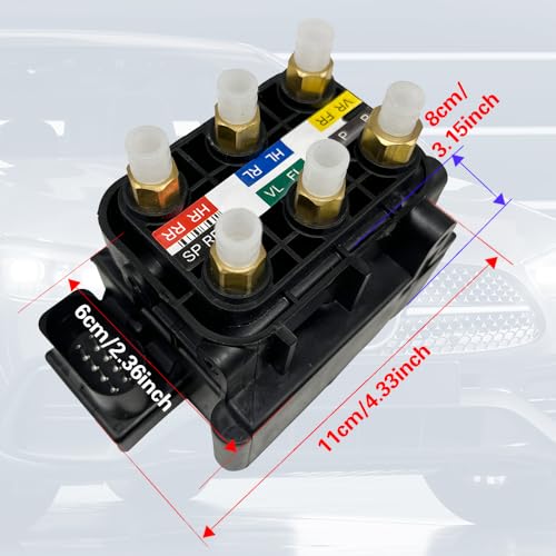 HOAVEED Air Suspension Valve Block Compatible with Mercedes Benz W164 W166 W221 CL550 CL600 GLE350 GLE400 GLS450 GLS550 GL320 GL350 S350 S500 CLS400 CLS550 ML250 ML320, Replaces 2123200358 - Image 3