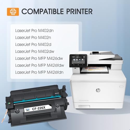Cool Toner 26X CF226X Toner Cartridge for HP LaserJet M402n M426fdw Black High Yield Compatible for HP 26A CF226A Pro M402n MFP M426fdw M402dn M402dne M402 M402dw M426fdn M426 M426dw Printer Ink 4 Pack - Image 2