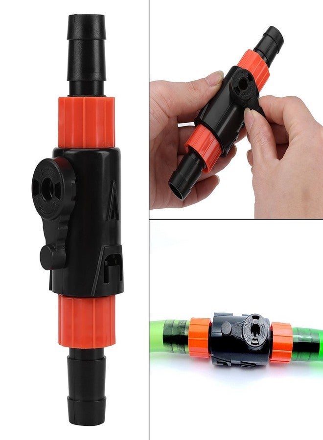 فديت صمام خرطوم، صمام أنبوب خرطوم، صمام تحكم في تدفق مياه حوض السمك مع مقبض تحرير سريع، موصل أنبوب خرطوم (12/16 مم (صغير)) - Image 5