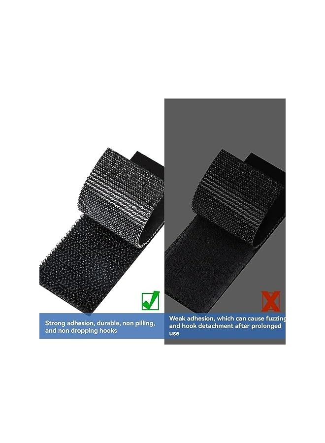 PROMASS promass Hook and Loop Strip Tape, 18 Pcs Reusable Washable Adhesive Sticky Heavy Duty Tape Double-Sided Adhesive Strip with 3 Sizes for Photo Frame Carpet Mirror Remote Controls Routers Curtain Strip  - Image 2
