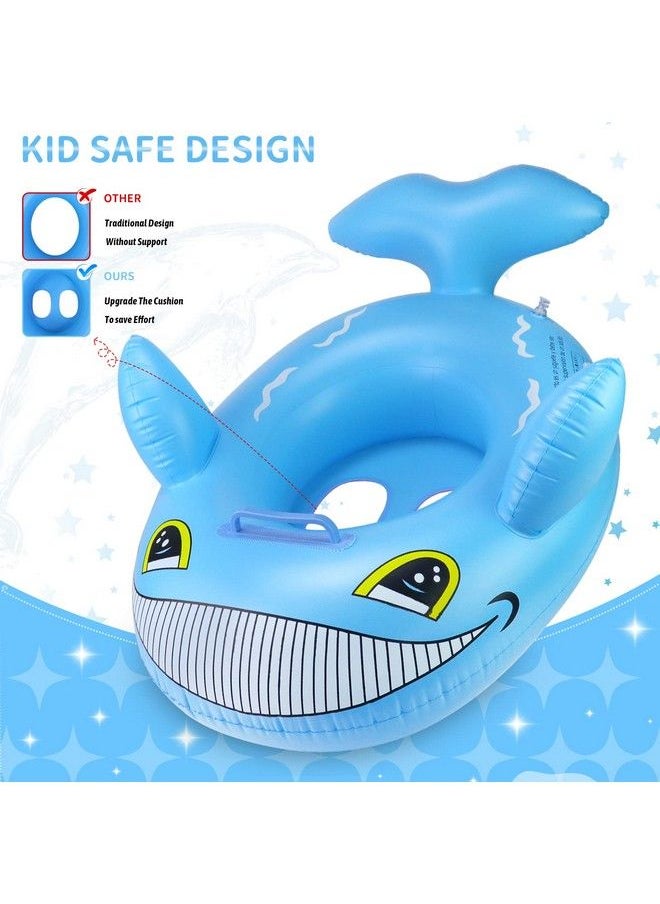 Rtudan - 24" 3 Pack Pool Inflatable Floats For Kids Dinosaur Flamingo Whale Swim Floats Tube Rings Swimming Rings For Kids Swimming Pool Beach Summer Water Float Party Outdoor - Image 1
