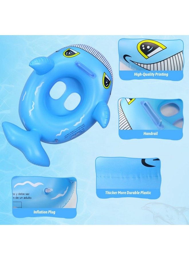 Rtudan - 24" 3 Pack Pool Inflatable Floats For Kids Dinosaur Flamingo Whale Swim Floats Tube Rings Swimming Rings For Kids Swimming Pool Beach Summer Water Float Party Outdoor - Image 1