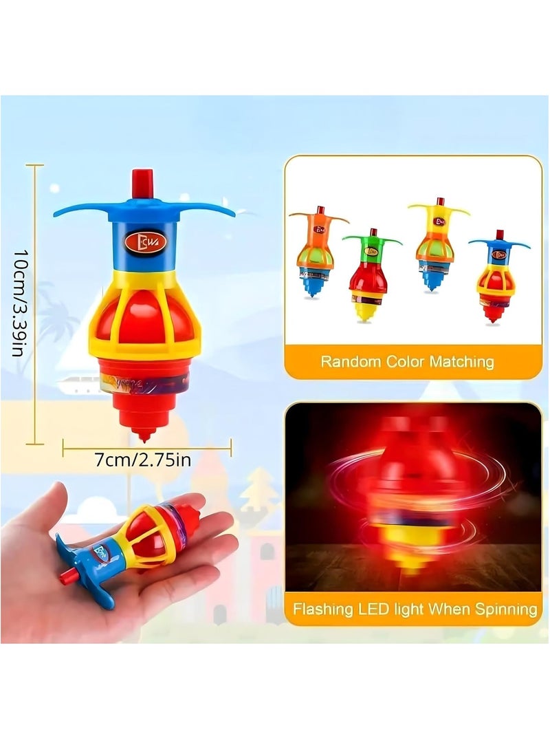 MAGIC VAULT Party Favors For Kids (12 Bouncy Balls & 12 Smiley Face Rainbow Spring, 12 Flashing Gyro Spinner) party supplies Spinning Tops, Bouncy Balls, Smiley Face Rainbow Spring For Kids Birthday Party  - Image 2