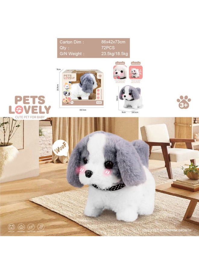Electric Music Crawling Plush Pet Dog Repetition Learning To Speak Licking Tongue To Appease Coquetry Teddy Than Panda-Color:Electric Plush Pet Puppy 33  - Image 1