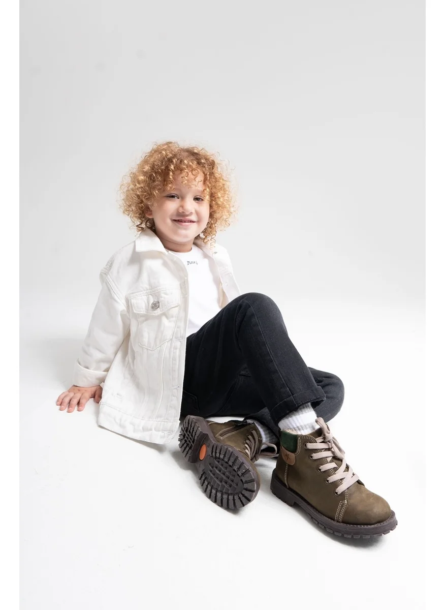 Mnpc Boy Sand Leather Casual Boots