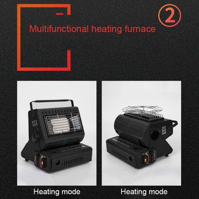 Portable Gas Heater 1300W: Piezoelectric Ignition - Adjustable Temperature Control, High-intensity Iron Build Ceramic Gas Heater for Camping, Fishing, Outdoor Garden Use - Image 2