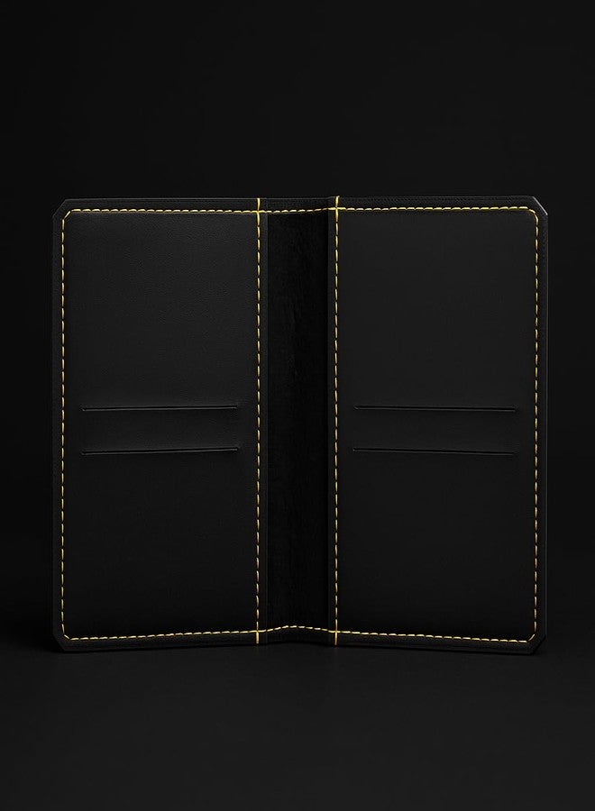 CELED MkPremium Couple Passport Cover Combo | Engraved Passport and Document Holder with Secure Compartments (Black & TAN) - Image 5