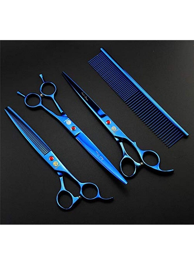 Purple Dragon 8.0 inch Dog Hair Cutting, Curved and Thinning Scissors Shear Pet Grooming Tool Kit - Image 5