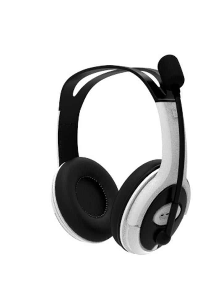 Generic - PUBG Video Game Headset Wired Easy-to-Connect with Microphone Volume Control and Noise Reduction White - Image 1