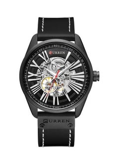CURREN Men's Leather Automatic Self-wind Sports Watch 8299  - Image 1
