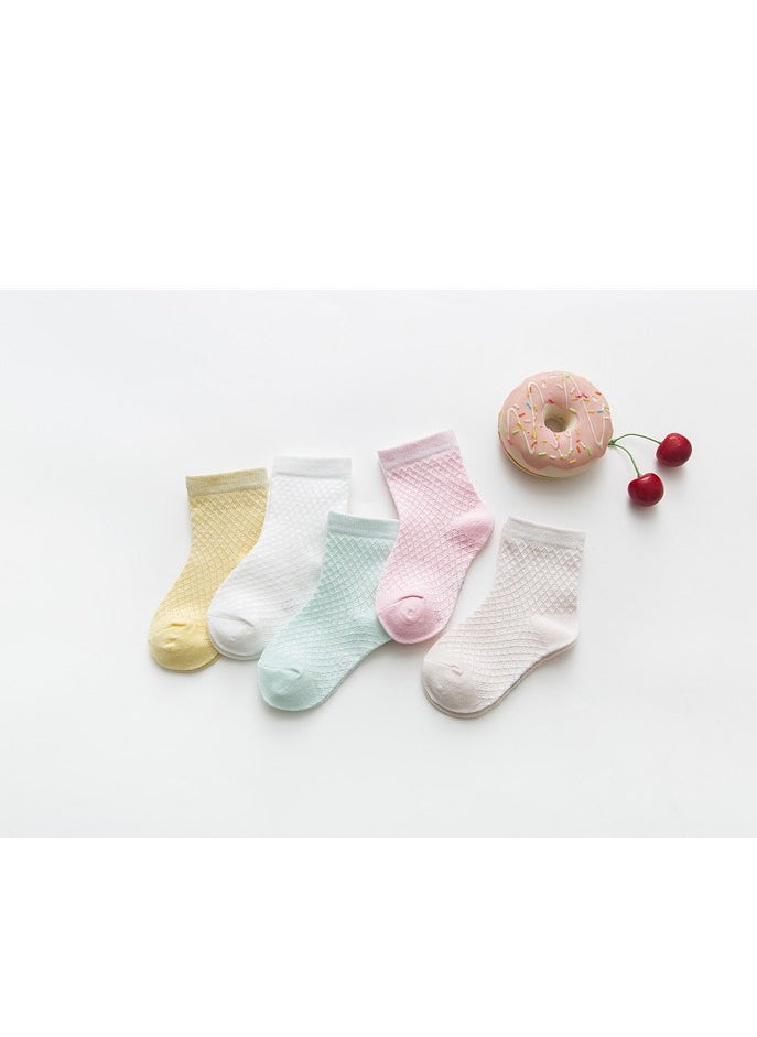 Generic - Child Absorb Sweat and Ventilate Socks 5 Pairs High Quality Socks One Size Fits All - Image 1