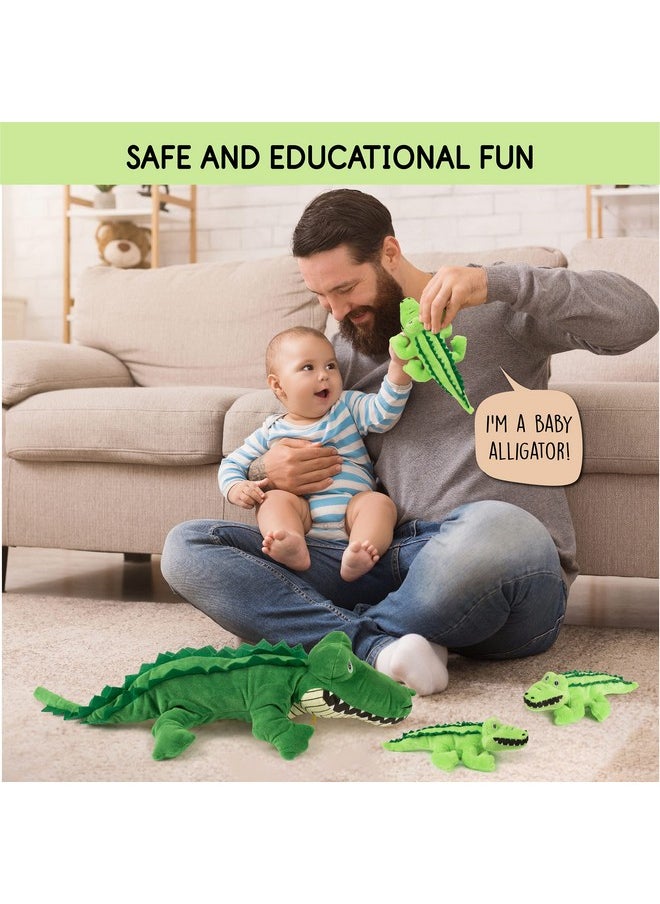 Plush Creations Talking Stuffed Mommy Alligator With 3 Baby Alligators In Her Tummy | Stuffed Animal Family | Stuffed Animal Mom And Baby | Baby Toy Stuffed Animals | Stuffed Animals For Ages 0+  - Image 5