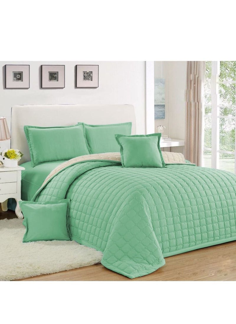 Sleep night Sleep Night 4 Pieces Comforter Set Single Size 160 X 210 Cm Dual color Reversible Bedding Set for All Seasons 