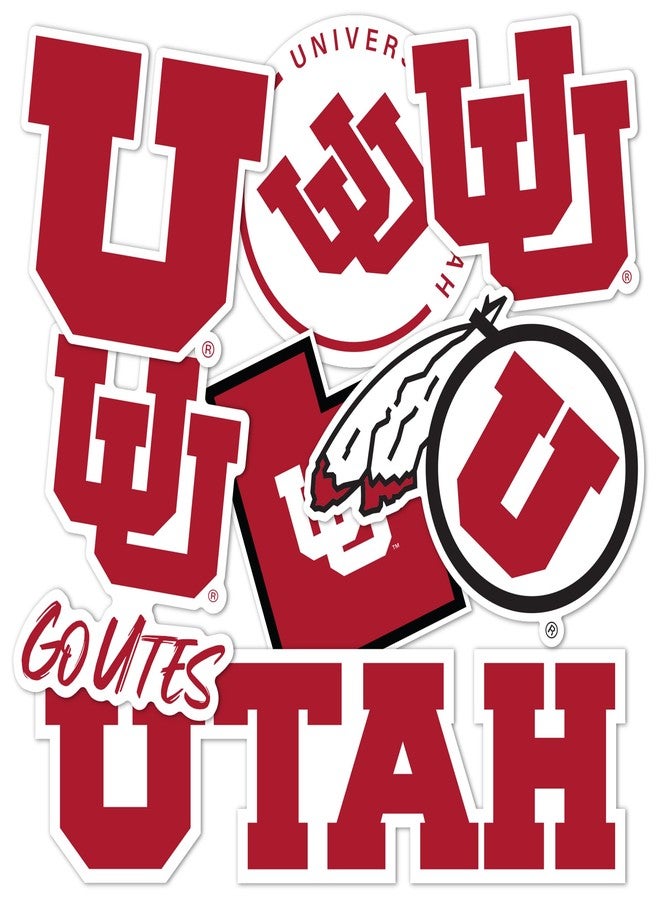 Desert Cactus University of Utah Sticker UT Utes Sticker Vinyl Decals Laptop Water Bottle Car Scrapbook Sheet T2 (Type 2-2) - Image 1