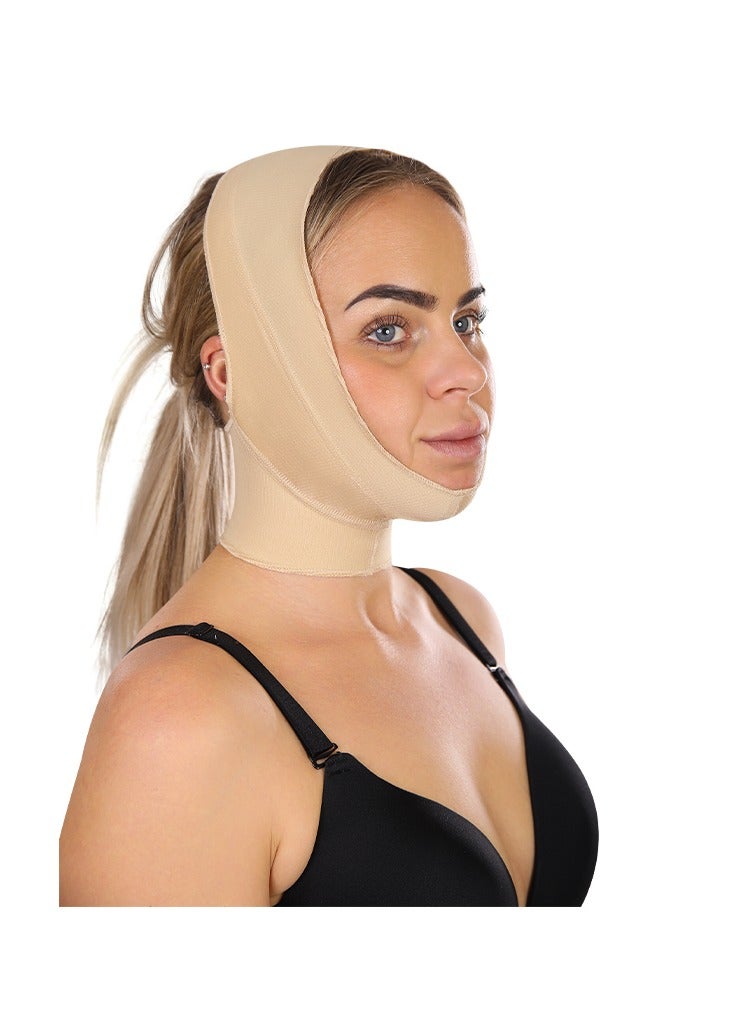 Sedra Shapely A medical chin and face brace suitable for use after cosmetic procedures such as liposuction or chin lift. It provides effective support for the neck and chin with soft, elastic material, helping to reduce swelling and speed up recovery. From Sidra Shapley, size 2XS. - Image 2