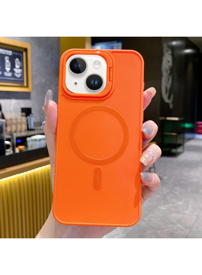Case Cover For iPhone 14 Plus Magsafe All-inclusive TPU Phone Case Orange