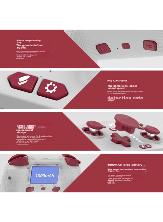 Mobapad Chitu Switch2/switch Controller, Ns2 One-on Wake-up Controller Pro, Bluetooth Steam Wireless Game Controller For Pc, Silk Song, Hades 2 Pokemon, Red - Image 2