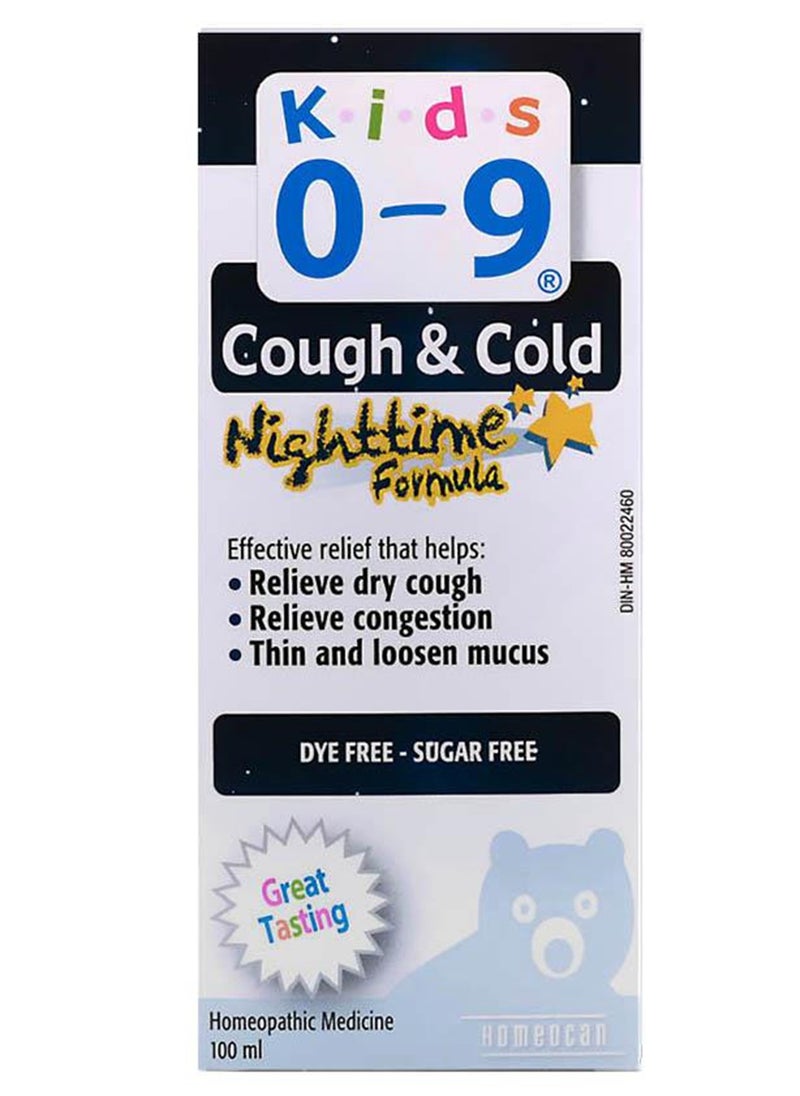 Homeocan Kids 0-9 Cough & Cold Nighttime Formula Syrup 100 Ml  - Image 1